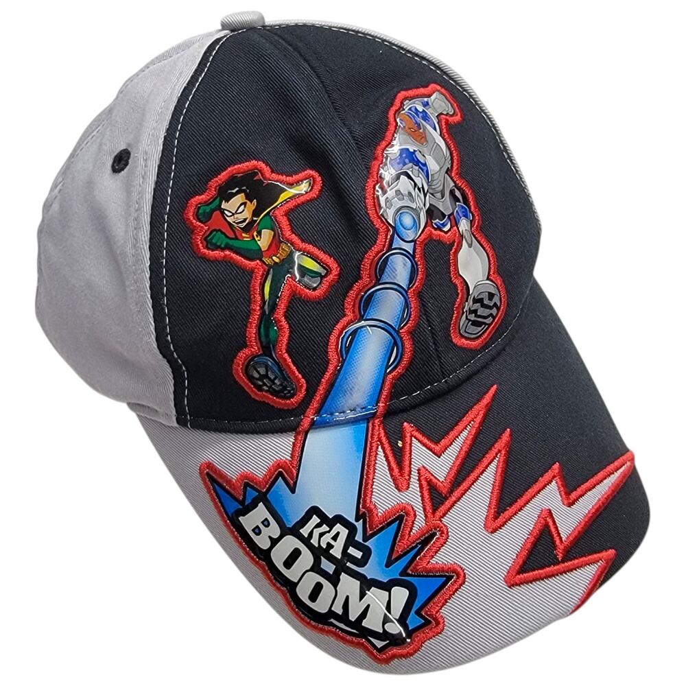 Vintage Teen Titans Youth Boys DC Comics Robin Cyborg Ka-Boom Baseball Cap